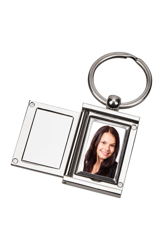Nickel-plated Engravable Rectangle Key Chain Q-GM21811