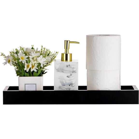 Rectangular Long Narrow Tray: Black Decorative Candle Holder Centerpiece Tray Decor Serving Tray for Dining Table Coffee Bar Living Room Home Decor