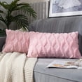 thumbnail image 1 of Rectangular Lumbar Plush Throw Pillow Covers, Pack of 2 Luxury Soft Pillowcases, Solid Colors, (With/Without Inserts), 1 of 1