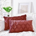 thumbnail image 1 of Rectangular Lumbar Plush Throw Pillow Covers, Pack of 2 Luxury Soft Pillowcases, Solid Colors, (With/Without Inserts), 1 of 1