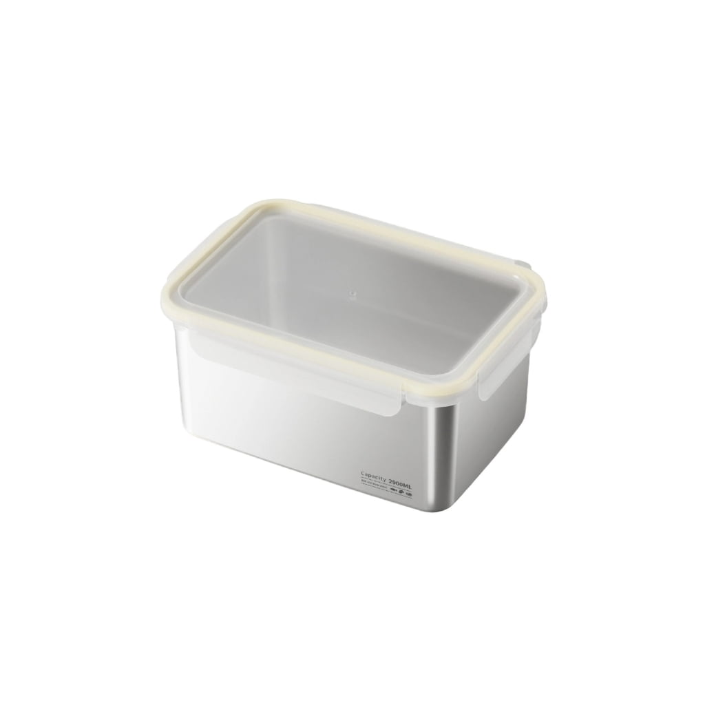 Rect Container Rectangular Lunch Food Container in 304 Metal with Clear Lid - Walmart.com