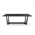 thumbnail image 1 of Rectangular MDF Dining Table Mid Century Modern for Dining Room Balcony Cafe Bar Conference Matt black, 1 of 4