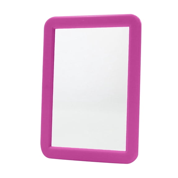 Rectangular Makeup Mirror - Portable, Glass Surface, Frame, Adhesive Backing, for Lockers, Travel, Daily Use