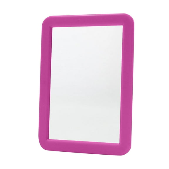 Rectangular Makeup Mirror - Portable, Glass Surface, Frame, Adhesive Backing, for Lockers, Travel, Daily Use