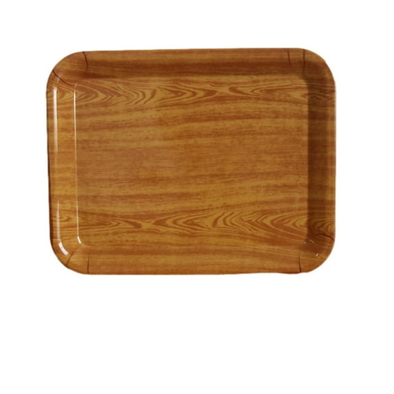 Rectangular Melamine Serving Tray with Anti-Slip and Scratch Resistant Design