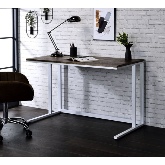 Rectangular Metal Desk with USB / Good for Schoolwork