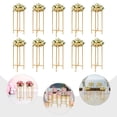 thumbnail image 1 of Rectangular Metal Gold Flower Stand Party Wedding Centerpiece Column Holder Rack Decor Wedding Flower Stands, 1 of 9