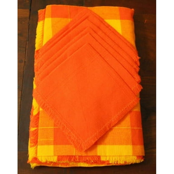 Rectangular Mexican Tablecloth 6 Napkins