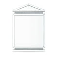 thumbnail image 1 of Rectangular Mirror Wall Decor with Faux Crystals and Triangular Top, Silver, 1 of 5
