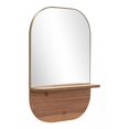 thumbnail image 1 of Rectangular Mirror with Shelf, Gold, 1 of 1