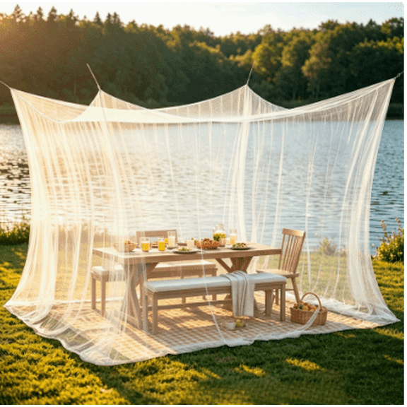 Rectangular Mosquito Net, Lightweight Mesh Canopy for Camping, Travel, and Outdoor Use 118*118*98 inche