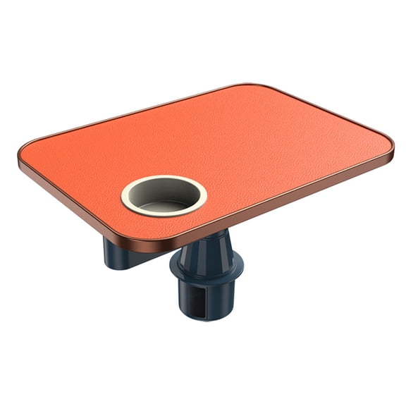 Rectangular Multifunctional Car Table for Rear Seat, Laptop Writing Board for Meals & Work, 360° Rotating Cantilever, Scratch-Resistant PU Leather Car Tray, Fits Most Car