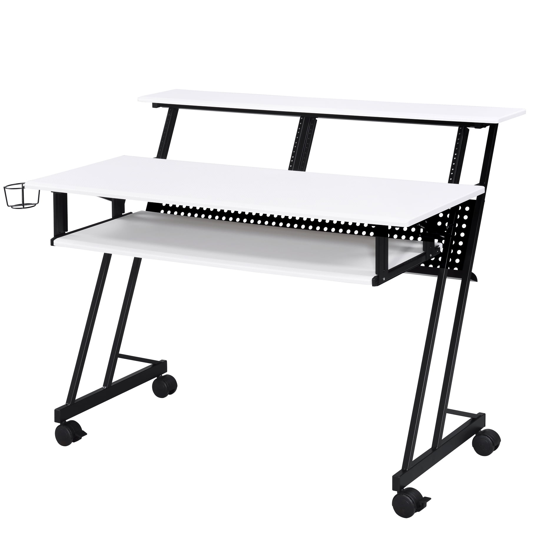 Rectangular Music Desk With Metal In White Black And For Office Use ...