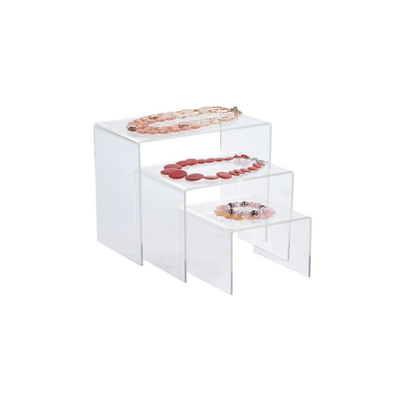 Rectangular Nesting Clear Acrylic Display - 6, 8, 10 Wide - Set of 3