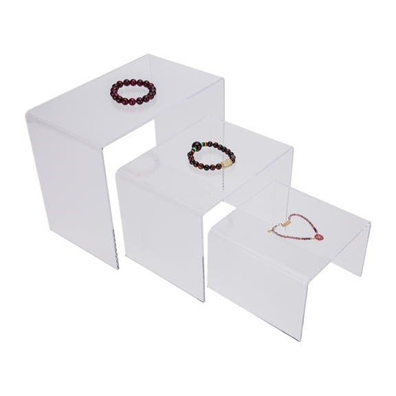 SSWBasics Rectangular Nesting Clear Acrylic Display - Set of 3