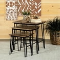 thumbnail image 1 of Rectangular Nesting Tables With Rustic And Iron Base Natural Black Stable Wood Tops, 1 of 5