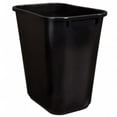thumbnail image 1 of Rectangular Office Wastebasket, Easy to Clean, 7 Gallon, Black, 6-Pack, 1 of 7