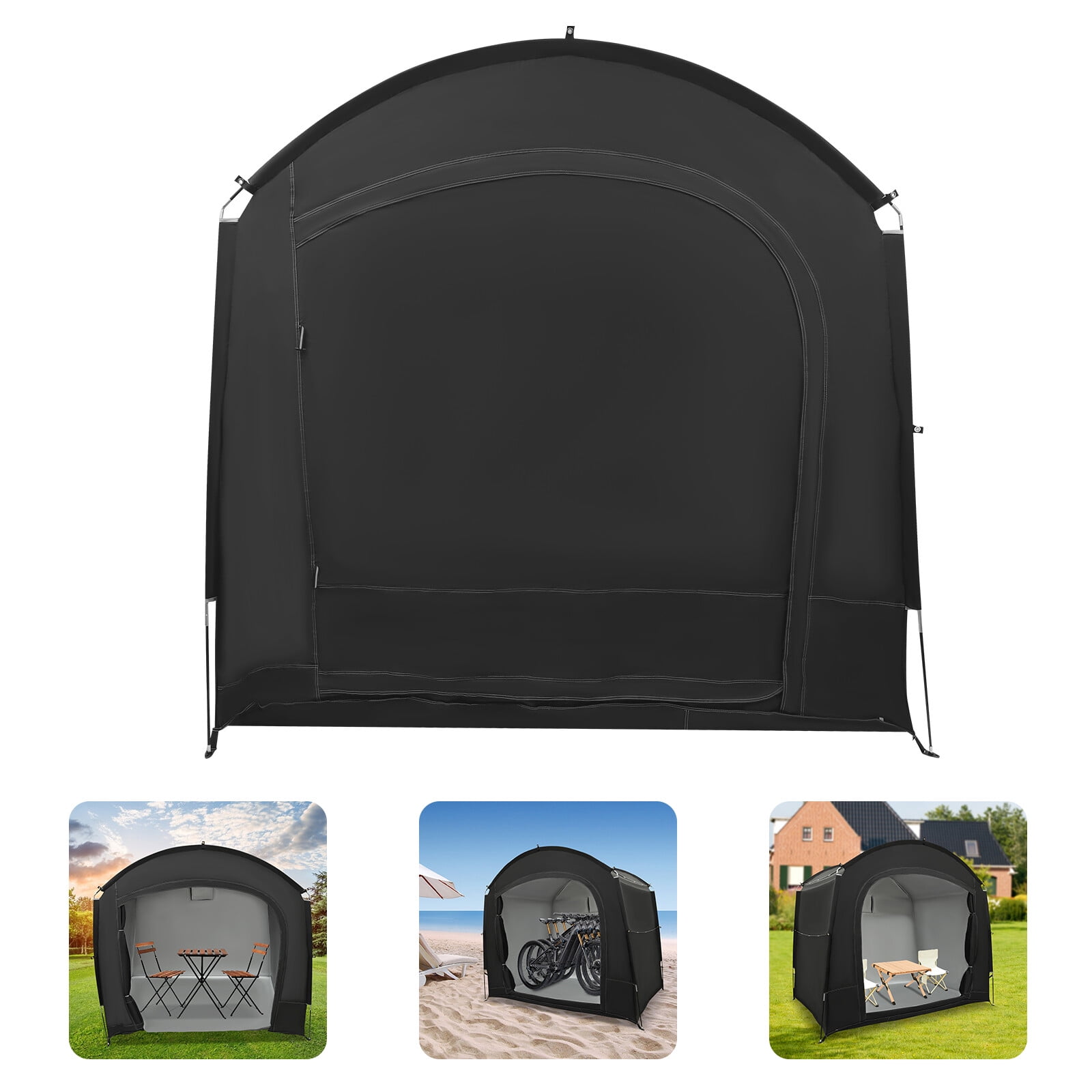 Rectangular Outdoor Bike Tent 3-4 Bikes Storage Tent Bicycle Storage Tent w/4* Stakes