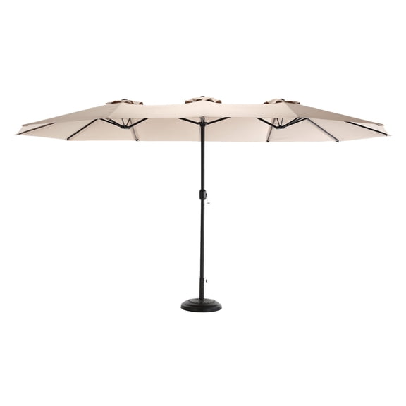 Rectangular Outdoor Umbrella with Crank and Steel Frame / Stable Support in Outdoor