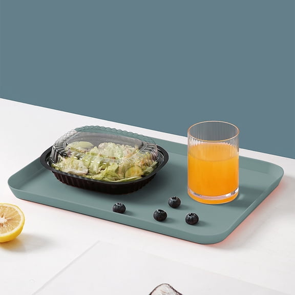 Rectangular PVC Fruit Tray, Food-Safe Serving Tray – Easy Clean Dessert Plate for Kitchen, Party, Picnic, Bathroom, Christmas & Holiday Gift, Non-Fade & Lightweight Tray