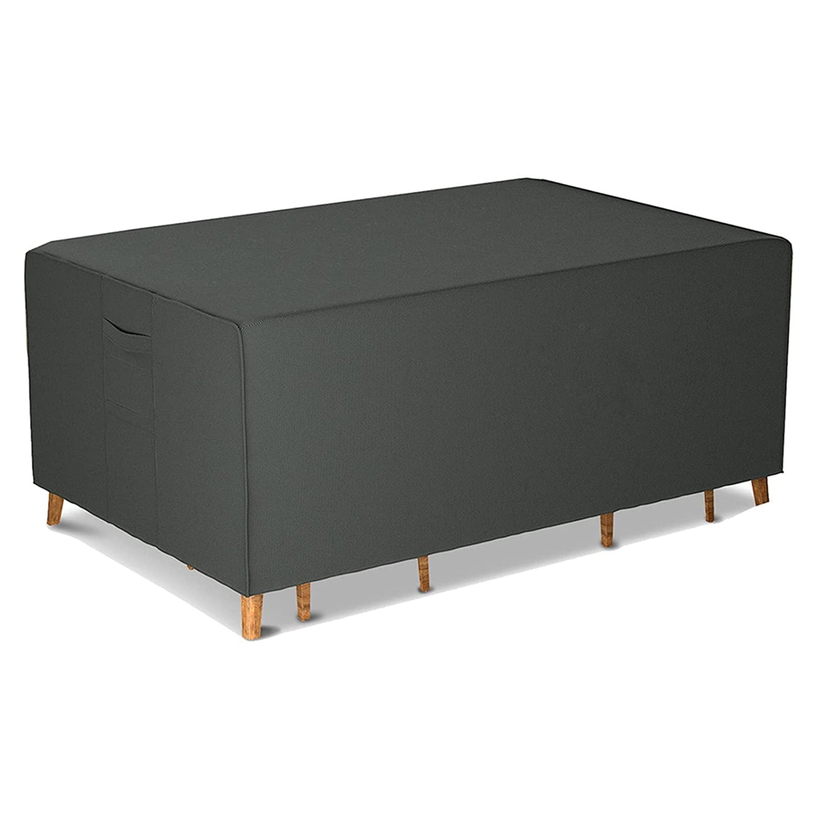 Large Black Waterproof Polyester Rectangular Patio Furniture Cover