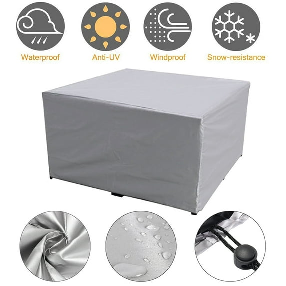 Rectangular Patio Furniture Covers Table Chair Cover Set Heavy Duty Waterproof for Outdoor Garden Furniture Care