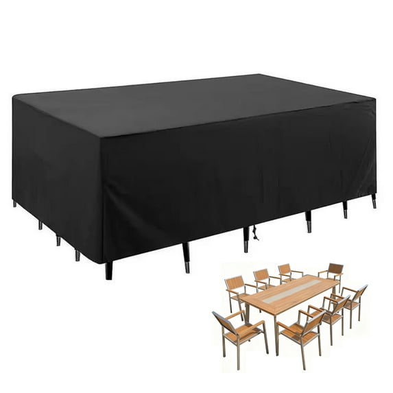 Rectangular Patio Table Cover Rectangular Patio Furniture Covers Outdoor Furniture Covers Waterproof Table Chair Set Cover Dustproof Bistro Couch Coffee Picnic Outdoor Indoor