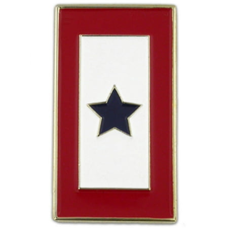 PinMart Rectangular Patriotic Military One Blue Star Service Flag Lapel Pin