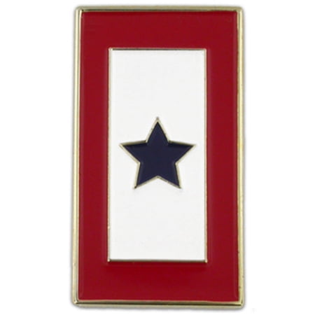Rectangular Patriotic Military One Blue Star Service Flag Lapel Pin