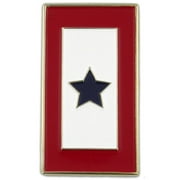 Rectangular Patriotic Military One Blue Star Service Flag Lapel Pin