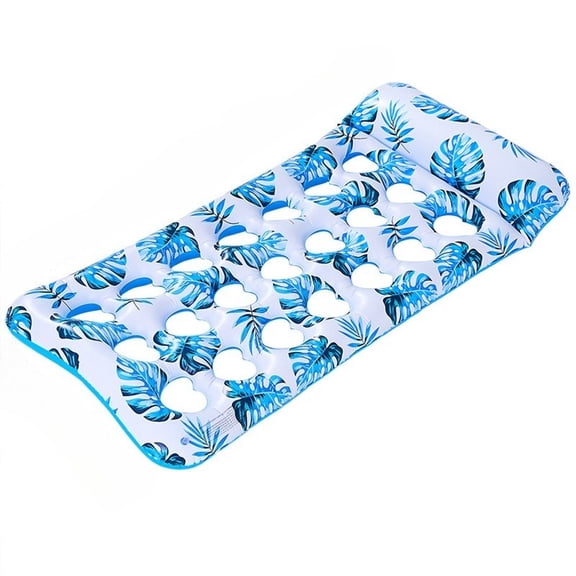 Rectangular Perforated Inflatable Floating Bed, with Strong Load-Bearing Capacity And Soft Comfort, Suitable for Inflatable Mattresses for People of All Ages for Leisure, Play, And Vacation Use