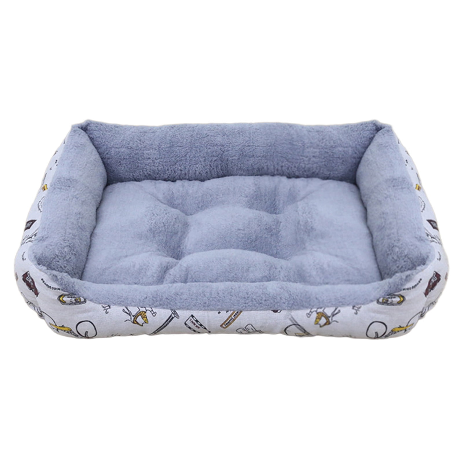 Rectangular Pet Bed For Cats And Dogs Extra Thick Warm Plushs Cushion ...