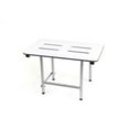 thumbnail image 1 of Rectangular, Phenolic Slotted Folding Shower Seat w/Adjustable Legs White (hd), 1 of 1