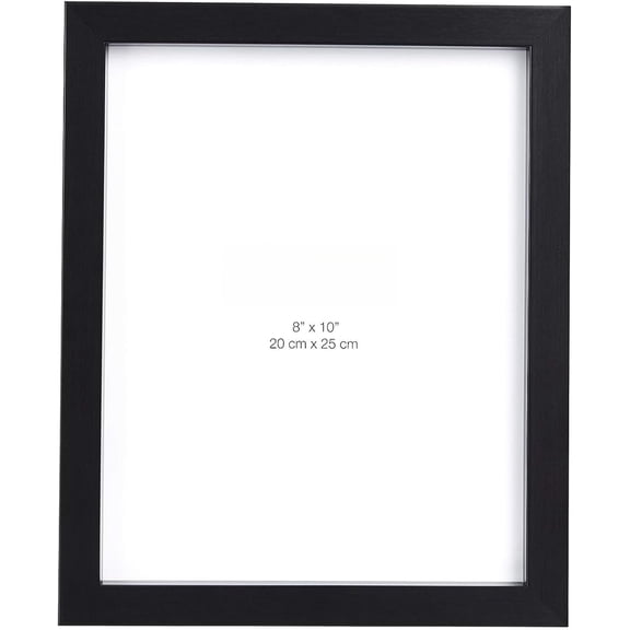 Rectangular Photo Picture Frame, 8" x 10", Wall Hanging or Tabletop Display, Black, 2-Pack, Horizontal or Vertical