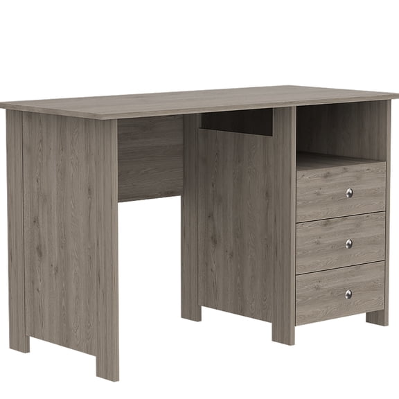 Rectangular Pine Computer Desk / Keep Items Organized in Office