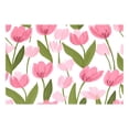 thumbnail image 1 of Rectangular Placemat Set 12'x18' Exquisite Print Durable & Heat Resistant Tulip Pattern, 1 of 8