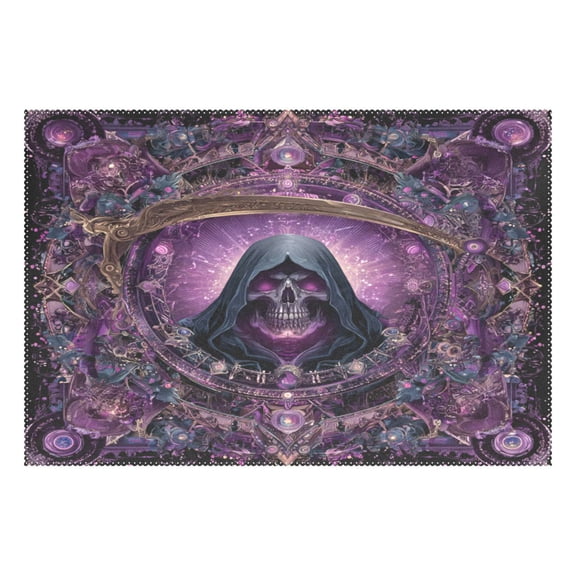 Rectangular Placemats of 1 Washable Table Mat Suitable for Dining Tables12x18 Inch Magic Death Summoning