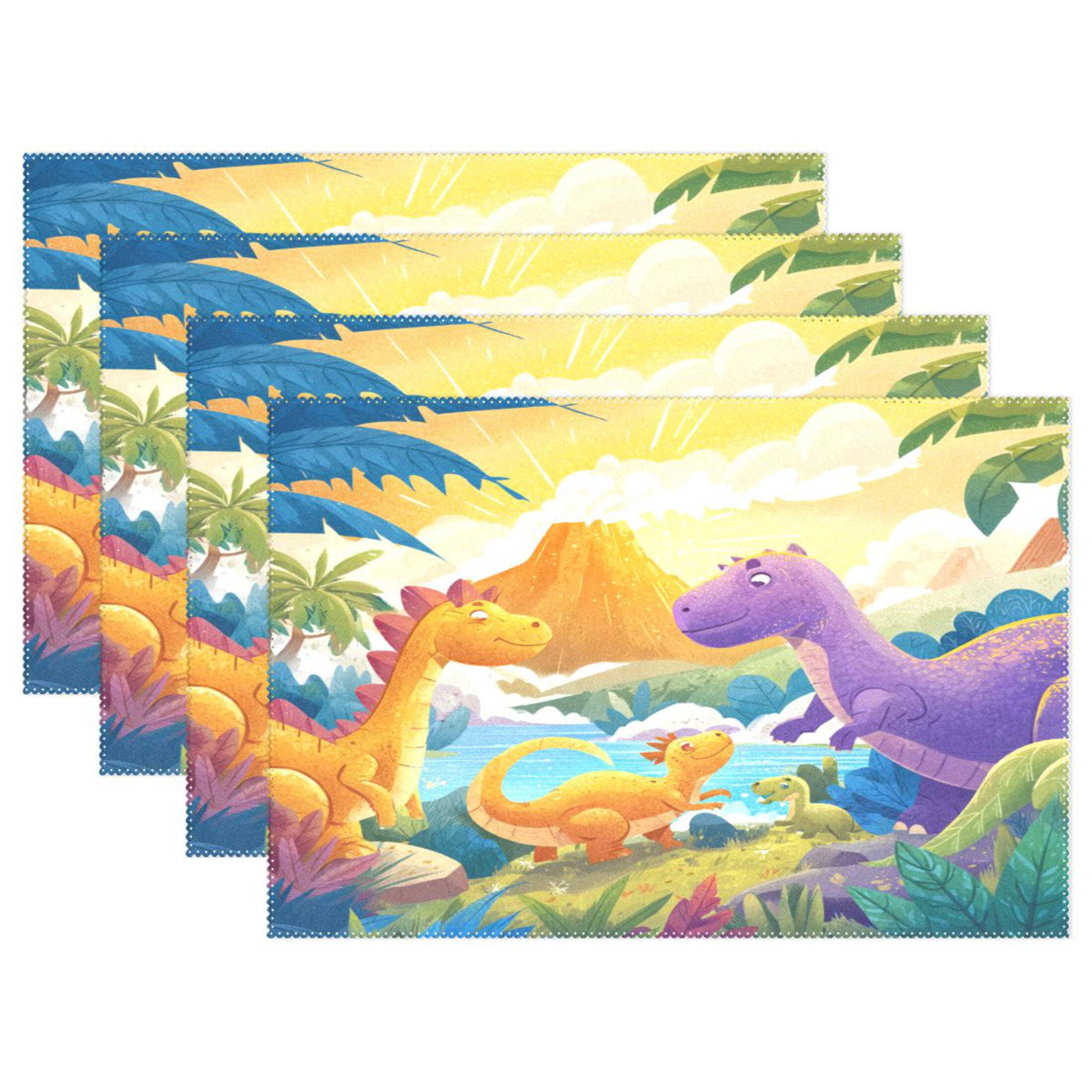 Rectangular Placemats of 4 Washable Table Mat Suitable for Dining ...