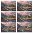thumbnail image 1 of Rectangular Placemats of 6 Washable Table Mat Suitable for Dining Tables12x18 Inch Cottage in Blossom Valley, 1 of 8