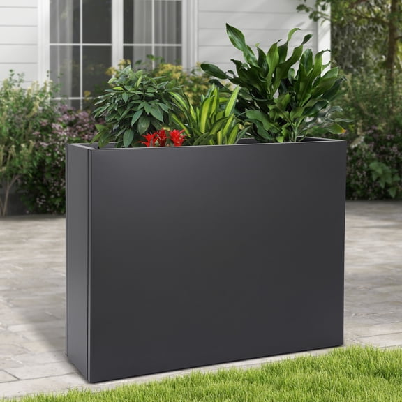 Metal Planter Box, Tall Outdoor Planter Box, Rectangular Planter Box 36 * 10 * 28in