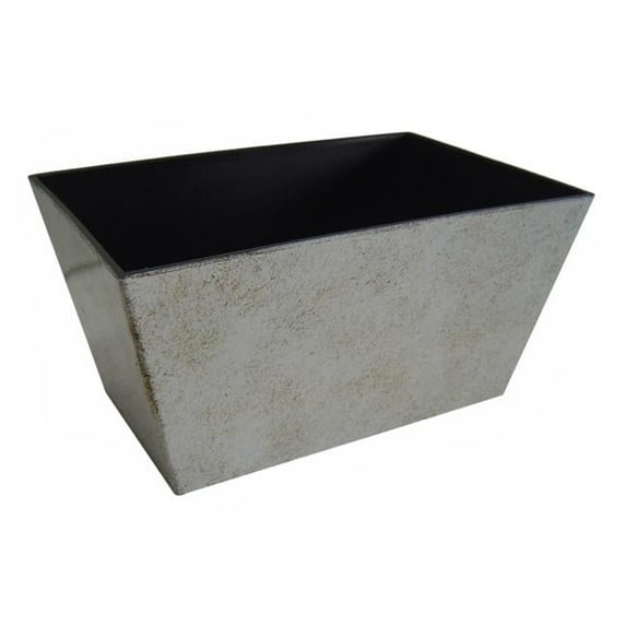 Rectangular Planter with A Tapered Body - Cream