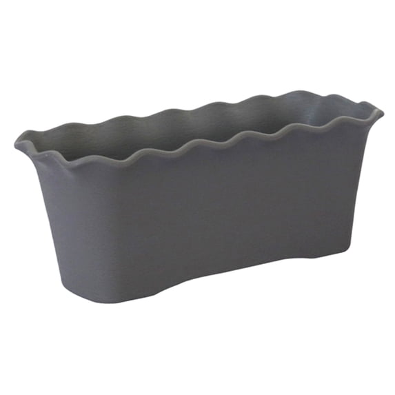 Rectangular Planters, 11.89X5.39X5.2inch Window Box Planters, Plastic Flower Pots, Succulent Planter Pots, Railing Planter Boxes with Wavy Edge, Durable Lightweight Planters for Indoor Outdoor