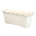 thumbnail image 1 of Rectangular Plastic Flower Pot With Wavy Ruffled Edge Rectangular Planter Succulent And Herb Planter Box For Indoor Outdoor Garden Portable Vegetable Planting Container 1PC White 11.8x5.4x5.2 In, 1 of 5