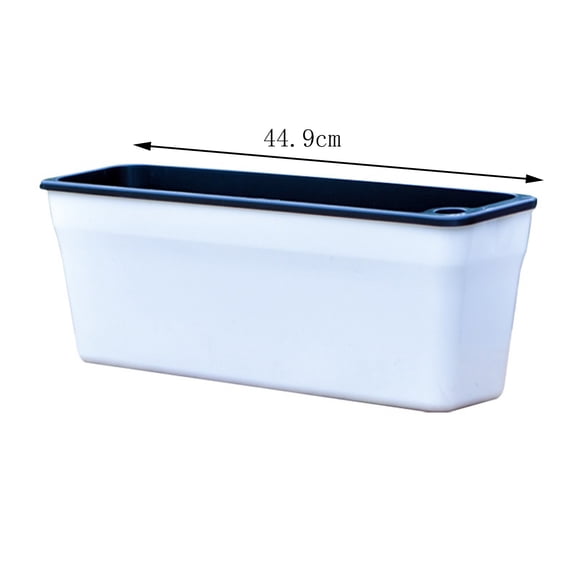 Rectangular Plastic Planter Box with Drainage Hole for Indoor Outdoor Gardening Herbs Flowers Vegetables Balcony Windowsill Use