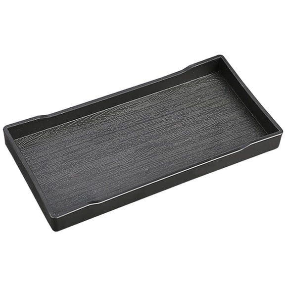 Rectangular Plastic Serving Tray with Raised Edges for Drinks, Snacks, and Home or Restaurant Use