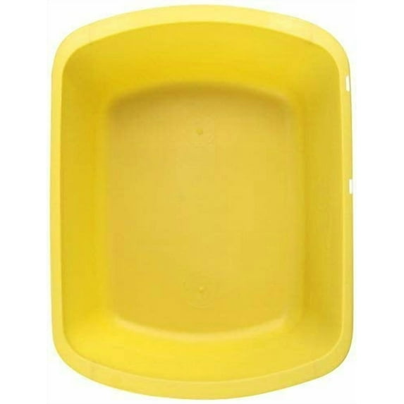 Rectangular Plastic Wash Basin 7 Quart with Graduations, Gold (Pack of 5)