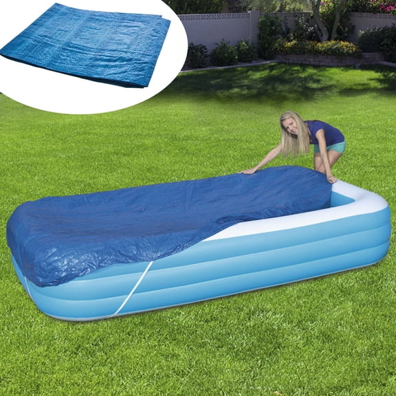 Rectangular Pool Cover, 72x120 inch Inflatable Rectangle Swimming Pool Cover, Inflatable Pool Cover, Dustproof Rainproof Waterproof Square for Garden Outdoor Paddling Family Pools Protector