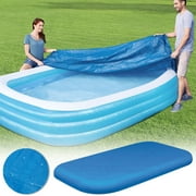 Rectangular Pool Cover, Covers Pool for Above Ground Pools Fits 10 ft x 6 ft Inflatable Swimming Pool Cover, Dustproof Square for Garden Outdoor Paddling Family Pools Protector Clearance