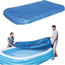Rectangular Pool Cover, Fits 120 in x 72 in Rectangle Inflatable Pool, Portable Inflatable Swimming Pool Cover with Beautiful Packaging