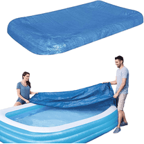 Rectangular Pool Cover, Fits 120 in x 72 in Rectangle Inflatable Pool, Portable Inflatable Swimming Pool Cover